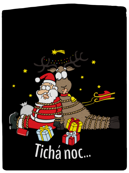 Tichá noc dámska mikina na zips Black