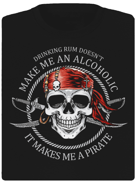 Pirát dámske športové tričko Black