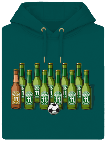 Futbalová jedenástka unisex mikina premium Emerald Green