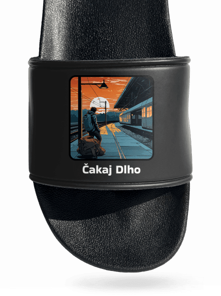 Čakaj dlho šľapky Black
