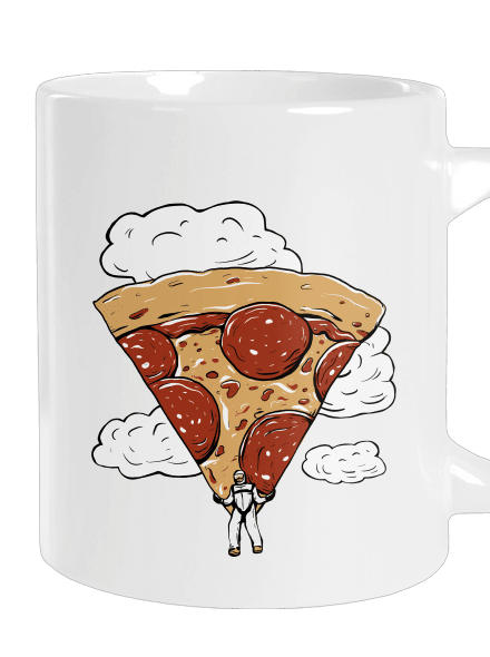 Pizzašutista veľký hrnček White