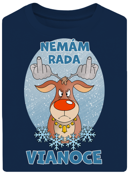 Nemám rád Vianoce unisex tričko oversized Midnight Blue