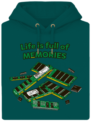 Uchované v pamäti unisex mikina premium Emerald Green