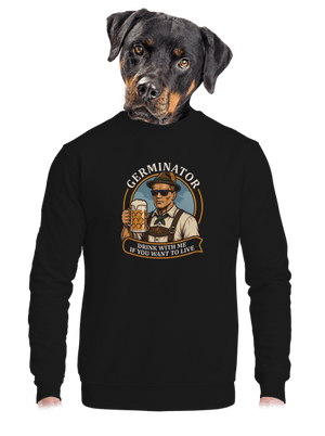 Germinator unisex mikina bez kapucne Black