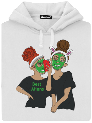 Best aliens dámska mikina klokanka White