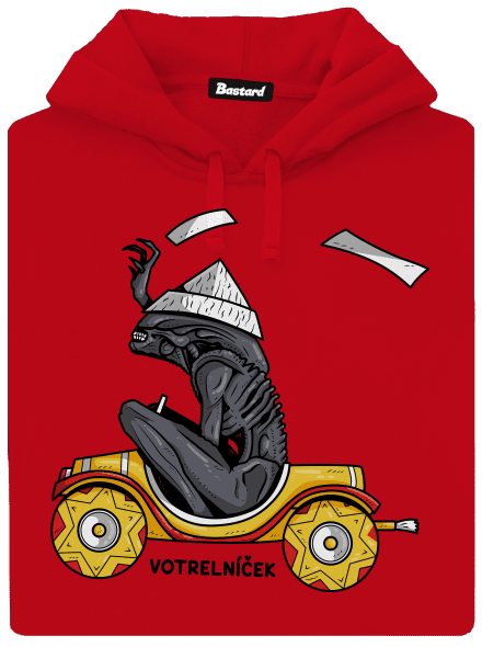 Votrelníček pánska mikina klokanka Red