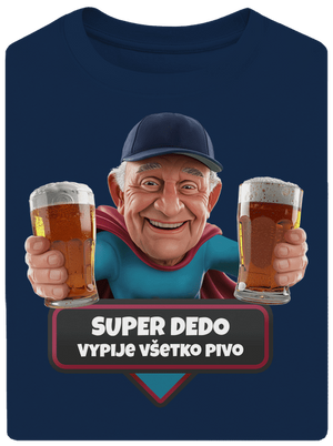 Super dedo unisex tričko oversized Midnight Blue