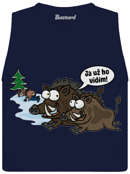 Ja už ho vidím dámske tielko voľné Navy