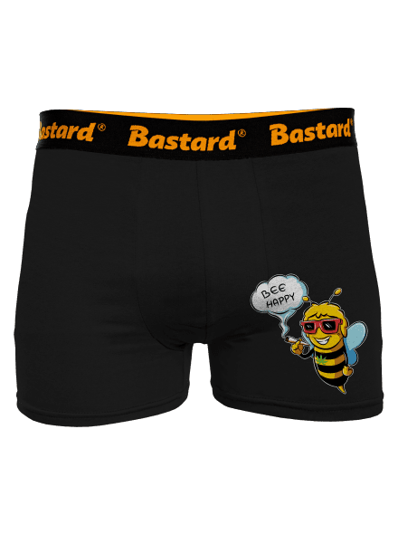 Bee happy boxerky Black