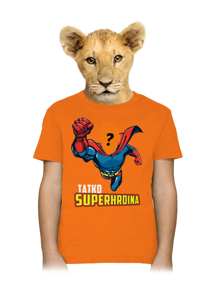 Tatko superhrdina detské tričko Orange