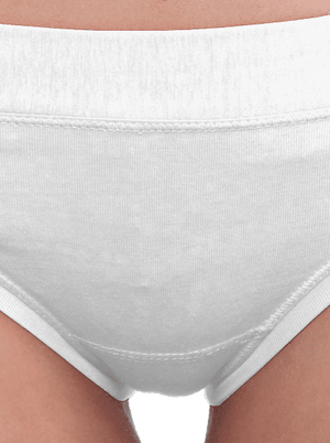 Bez potlače dámske nohavičky White