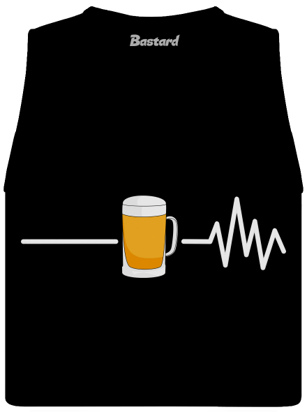 Beer help dámske tielko voľné Black