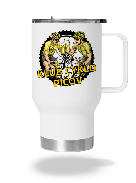 Klub cyklo pičov termohrnček White