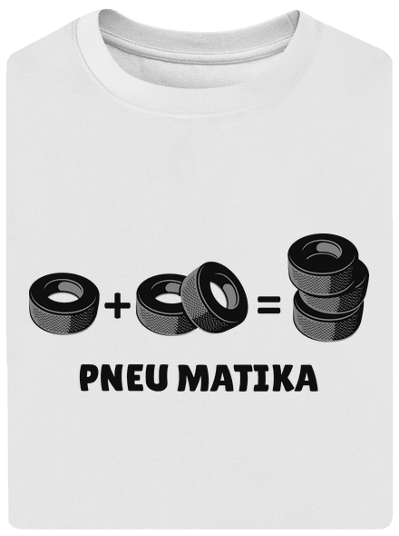 Pneu Matika unisex tričko oversized White