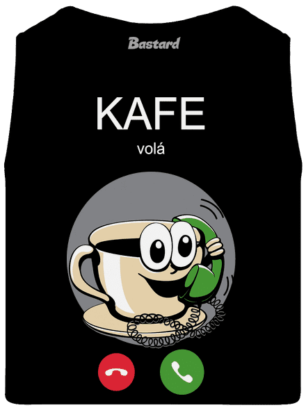 Kafe volá pánske tielko Black