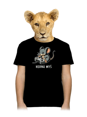 Herná myš detské tričko Black