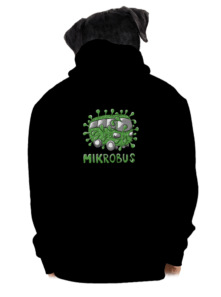 Mikrobus pánska mikina na zips Black