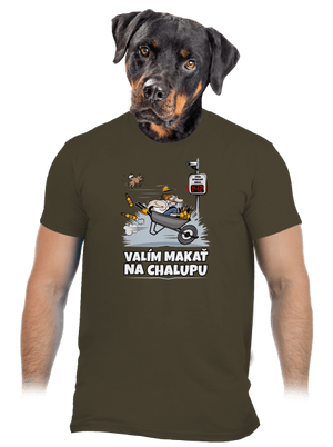 Valím na chalupu pánske tričko Urban Khaki