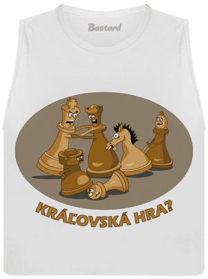 Kráľovská hra dámske tielko voľné White
