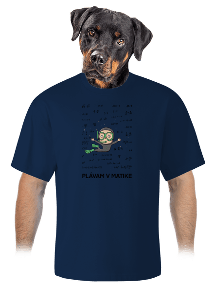 Plávam v matike unisex tričko oversized Midnight Blue