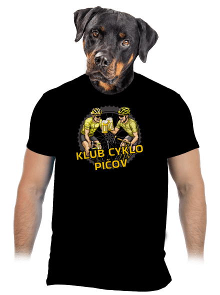 Klub cyklo pičov pánske tričko Black
