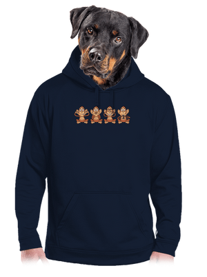 Opička s mobilom pánska mikina klokanka Navy