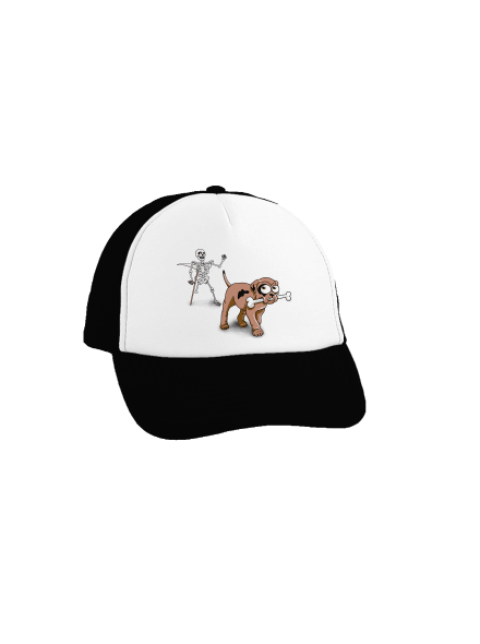 Kostlivec šiltovka truckerka Black cap