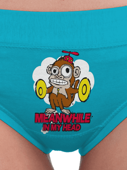 Monkey in my head dámske nohavičky Turquoise