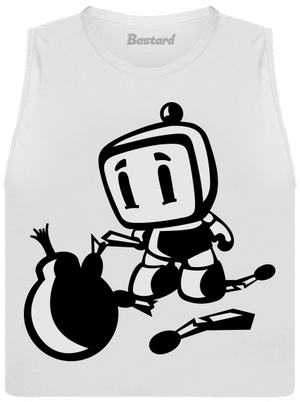 Bomberman dámske tielko voľné White