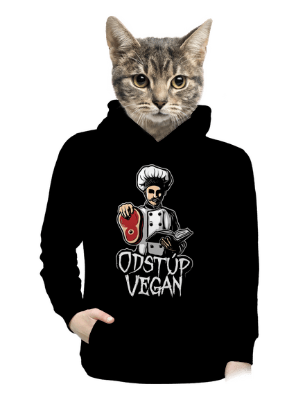Odstup vegane dámska mikina klokanka Black