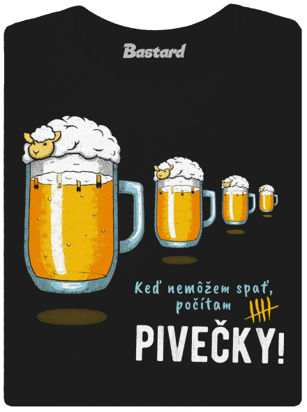 Pivečka dámske tričko Black