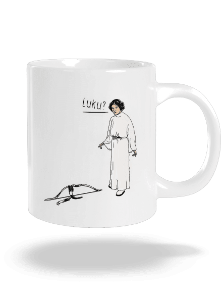 Luke a Leia veľký hrnček White