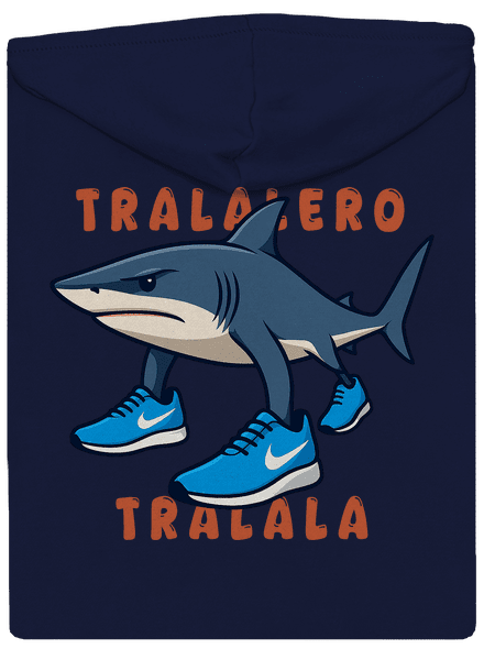 Tralalero Tralala – Italian Brainrot pánska mikina na zips Navy
