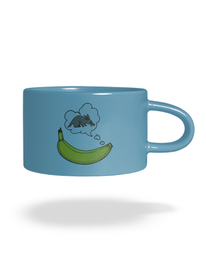 Samica hrabáča hrnček makronka Blue Macaron