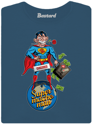 Supermachoman dámske tričko prémium Petrol Blue
