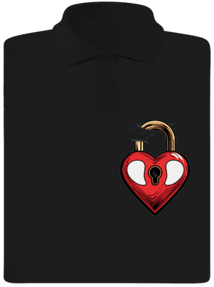 Zámok lásky pánska polokošeľa Black