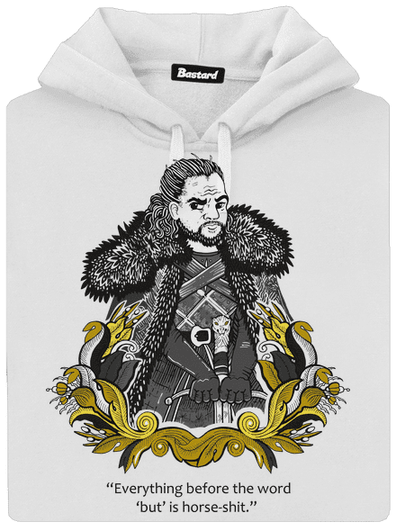 Jon Sníh dámska mikina klokanka White