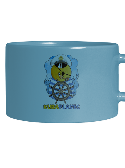 Kuraplavec hrnček makronka Blue Macaron