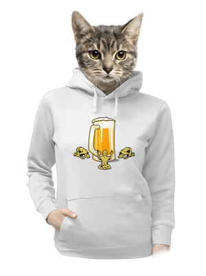 Piviště dámska mikina klokanka White