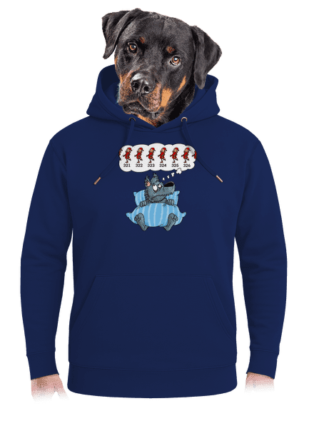 Vlčia nespavosť unisex mikina premium Navy