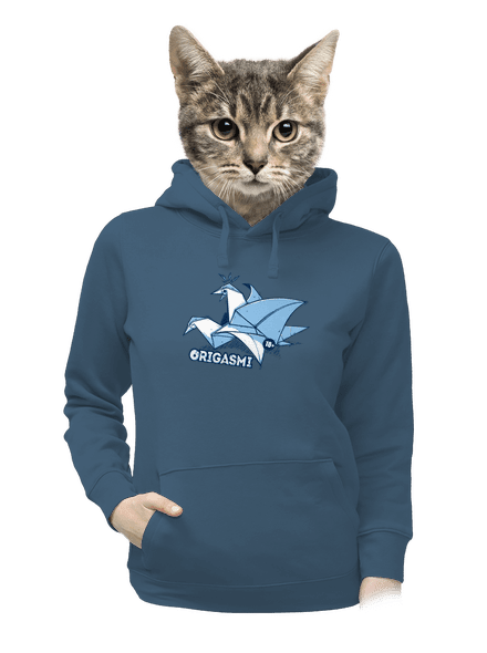 Origasmi dámska mikina klokanka Denim