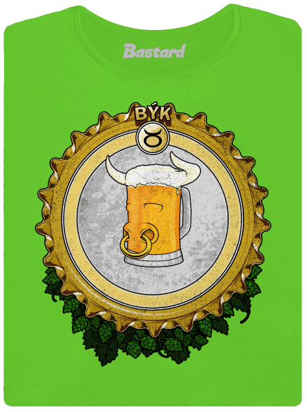 Pivný horoskop: Býk dámske tričko Apple Green