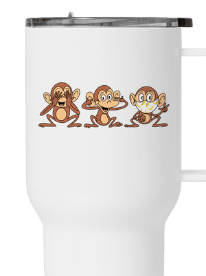 Opičky termohrnček White