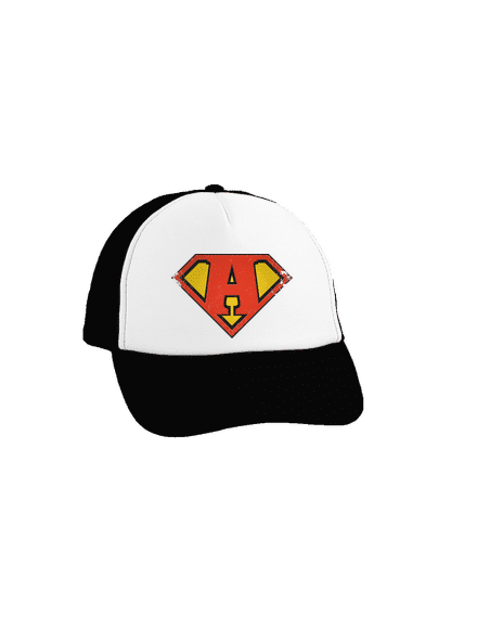 Som superhrdina šiltovka truckerka Black cap