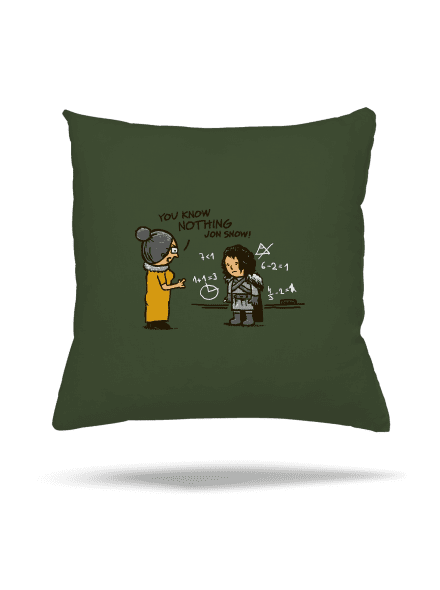You Know Nothing vankúš Olive Green