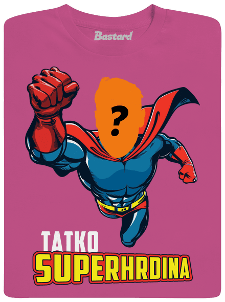 Tatko superhrdina detské tričko Fuchsia