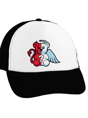 Anjel vs. diabol šiltovka truckerka Black cap