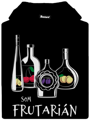 Frutarián pánska mikina klokanka Black