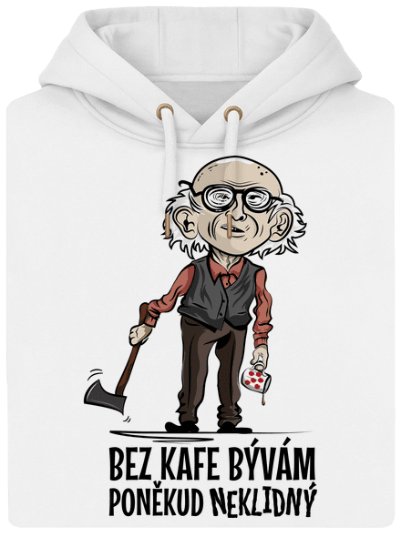 Neklidný bez kafe unisex mikina premium Snowwhite