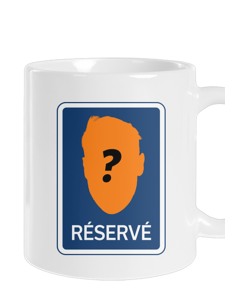 Značka réservé klasický hrnček White